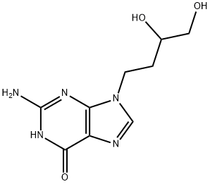 9-(3,4-dihydroxybutyl)guanine Struktur