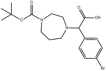 (4-BROMOPHENYL)(4-BOC-1,4-DIAZEPAN-1-YL)ACETIC ACID Struktur