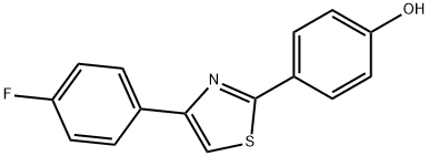 4-[4-(4-fluorophenyl)-1,3-thiazol-2-yl]phenol Struktur