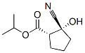 Cyclopentanecarboxylic acid, 2-cyano-2-hydroxy-, 1-methylethyl ester, (1S,2R)- (9CI) Struktur