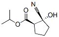 Cyclopentanecarboxylic acid, 2-cyano-2-hydroxy-, 1-methylethyl ester, (1R,2R)- (9CI) Struktur