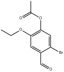 5-BROMO-2-ETHOXY-4-FORMYLPHENYL ACETATE Struktur