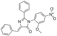 (5Z)-5-benzylidene-3-(2-methoxy-4-nitro-phenyl)-2-phenyl-imidazol-4-on e Struktur