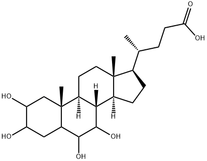 2,3,6,7-tetrahydroxycholanoic acid Struktur