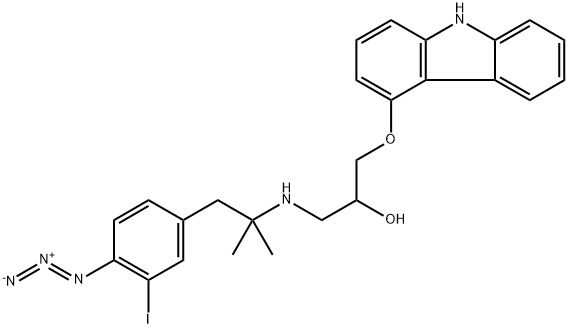 4-azido-3-iodobenzylcarazolol Struktur