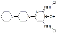 3-hydroxy-2-imino-6-[4-(1-piperidyl)-1-piperidyl]pyrimidin-4-amine dihydrochloride Struktur