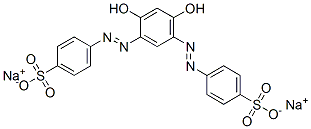 disodium 4,4'-[(4,6-dihydroxy-1,3-phenylene)bis(azo)]bis(benzenesulphonate)  Struktur