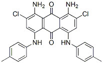 1,8-diamino-2,7-dichloro-4,5-bis[(4-methylphenyl)amino]anthraquinone Struktur