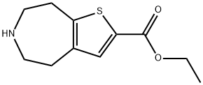 5,6,7,8-TETRAHYDRO-4H-THIENO[2,3-D]AZEPINE-2-CARBOXYLIC ACID, ETHYL ESTER Struktur