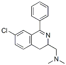 1-(7-chloro-1-phenyl-3,4-dihydroisoquinolin-3-yl)-N,N-dimethyl-methana mine Struktur