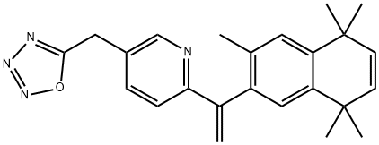 Pyridine,  2-[1-(5,8-dihydro-3,5,5,8,8-pentamethyl-2-naphthalenyl)ethenyl]-5-(1,2,3,4-oxatriazol-5-ylmethyl)- Struktur