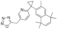 Pyridine,  2-[1-(5,8-dihydro-3,5,5,8,8-pentamethyl-2-naphthalenyl)cyclopropyl]-5-(1,2,3,4-oxatriazol-5-ylmethyl)- Struktur