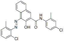 N-(4-chloro-2-methylphenyl)-4-[(2-chloro-6-methylphenyl)azo]-3-hydroxynaphthalene-2-carboxamide  Struktur