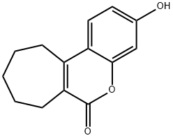 3-HYDROXY-8,9,10,11-TETRAHYDRO-7H-CYCLOHEPTACCHROMEN-6-ONE Struktur