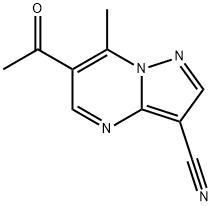 6-ACETYL-7-METHYLPYRAZOLO[1,5-A]PYRIMIDINE-3-CARBONITRILE Struktur