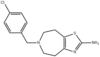 4-[(4-chlorophenyl)methyl]-10-thia-4,8-diazabicyclo[5.3.0]deca-8,11-di en-9-amine|6-[(4-氯苯基)甲基]-5,6,7,8-四氫-4H-噻唑并[4,5-D]氮雜卓-2-胺