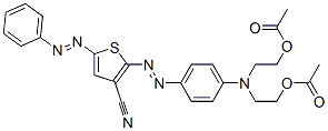 2,2'[[4-[[3-cyano-5-(phenylazo)-2-thienyl]azo]phenyl]imino]diethyl diacetate Struktur