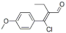 2-[chloro(4-methoxyphenyl)methylene]butyraldehyde Struktur