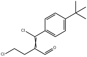 2-[[4-(tert-butyl)chlorophenyl]methylene]-4-chlorobutyraldehyde Struktur