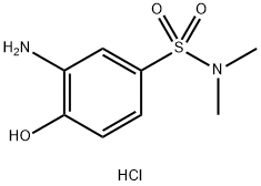 3-amino-4-hydroxy-N,N-dimethylbenzenesulphonamide monohydrochloride Struktur