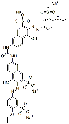 tetrasodium 7,7'-(carbonyldiimino)bis[3-[(4-ethoxy-3-sulphonatophenyl)azo]-4-hydroxynaphthalene-2-sulphonate] Struktur