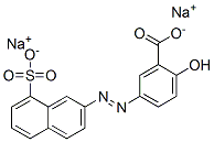 5-[(8-sulpho-2-naphthyl)azo]salicylic acid, sodium salt Struktur