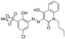 ammonium 3-[(1-butyl-1,2-dihydro-4-hydroxy-2-oxo-3-quinolyl)azo]-5-chloro-2-hydroxybenzenesulphonate Struktur