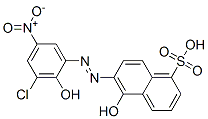 6-[(3-chloro-2-hydroxy-5-nitrophenyl)azo]-5-hydroxynaphthalene-1-sulphonic acid Struktur