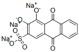 trisodium 9,10-dihydro-3,4-dioxido-9,10-dioxoanthracene-2-sulphonate Struktur