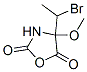 2,5-Oxazolidinedione,  4-(1-bromoethyl)-4-methoxy- Struktur