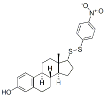 3-hydroxy-17-(4-nitrophenyldithio)-1,3,5(10)-estratriene Struktur