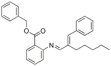 benzyl 2-[[2-(phenylmethylene)heptylidene]amino]benzoate Struktur