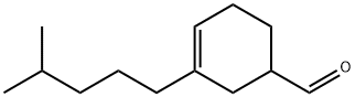 3-(4-methylpentyl)cyclohex-3-ene-1-carbaldehyde Struktur