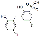 5-chloro-3-[(5-chloro-2-hydroxyphenyl)methyl]-2-hydroxybenzenesulphonic acid Struktur