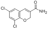 2H-1-Benzopyran-3-carboxamide, 6,8-dichloro- Struktur