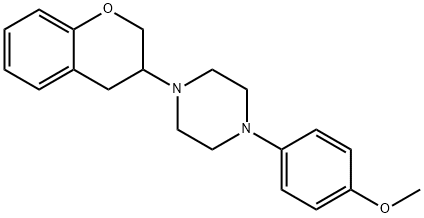 1-(3,4-Dihydro-2H-1-benzopyran-3-yl)-4-(4-methoxyphenyl)piperazine Struktur