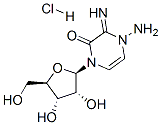 2(1H)-Pyrazinone, 4-amino-3,4-dihydro-3-imino-1-beta-D-ribofuranosyl-,  monohydrochloride Struktur