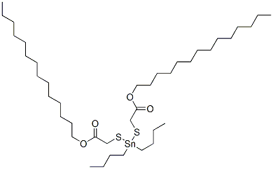 tetradecyl 4,4-dibutyl-7-oxo-8-oxa-3,5-dithia-4-stannadocosanoate Struktur