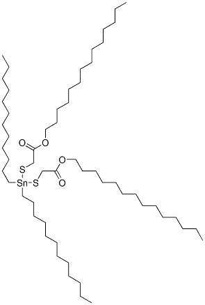 tetradecyl 4,4-didodecyl-7-oxo-8-oxa-3,5-dithia-4-stannadocosanoate Struktur