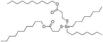 decyl 5,5-dioctyl-9-oxo-10-oxa-4,6-dithia-5-stannaicosanoate Struktur