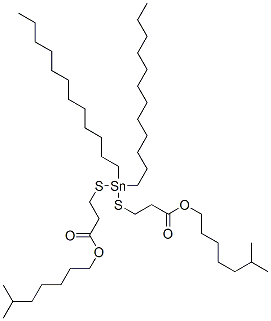 diisooctyl 3,3'-[(didodecylstannylene)bis(thio)]dipropionate Struktur