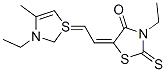 3-ethyl-5-[2-(3-ethyl-4-methyl-1-(3H)-thiazolylidene)ethylidene]rhodanine Struktur