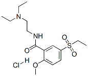 N-[2-(diethylamino)ethyl]-5-(ethylsulphonyl)-2-methoxybenzamide monohydrochloride  Struktur