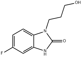 5-fluoro-1,3-dihydro-1-(3-hydroxypropyl)-2H-benzimidazol-2-one Struktur