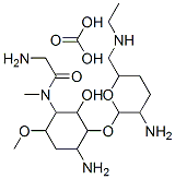 2-amino-N-[4-amino-3-[3-amino-6-(ethylaminomethyl)oxan-2-yl]oxy-2-hydr oxy-6-methoxy-cyclohexyl]-N-methyl-acetamide, carbonic acid Struktur