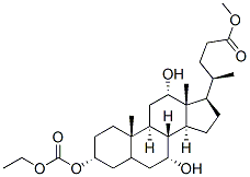 methyl 3alpha-[(ethoxycarbonyl)oxy]-7alpha,12alpha-dihydroxycholan-24-oate Struktur