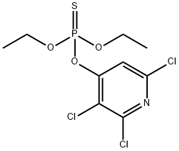 Phosphorothioic acid, O,O-diethyl O-(2,3,6-trichloro-4-pyridinyl) ester Struktur