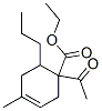 ethyl 1-acetyl-4-methyl-6-propylcyclohex-3-ene-1-carboxylate Struktur