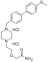 2-(2-(4-((4-Methoxyphenyl)phenylmethyl)-1-piperazinyl)ethoxy)acetamide  dihydrochloride Struktur