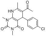 6-ACETYL-5-(4-CHLOROPHENYL)-1,3,7-TRIMETHYL-5,8-DIHYDROPYRIDO[2,3-D]PYRIMIDINE-2,4(1H,3H)-DIONE Struktur